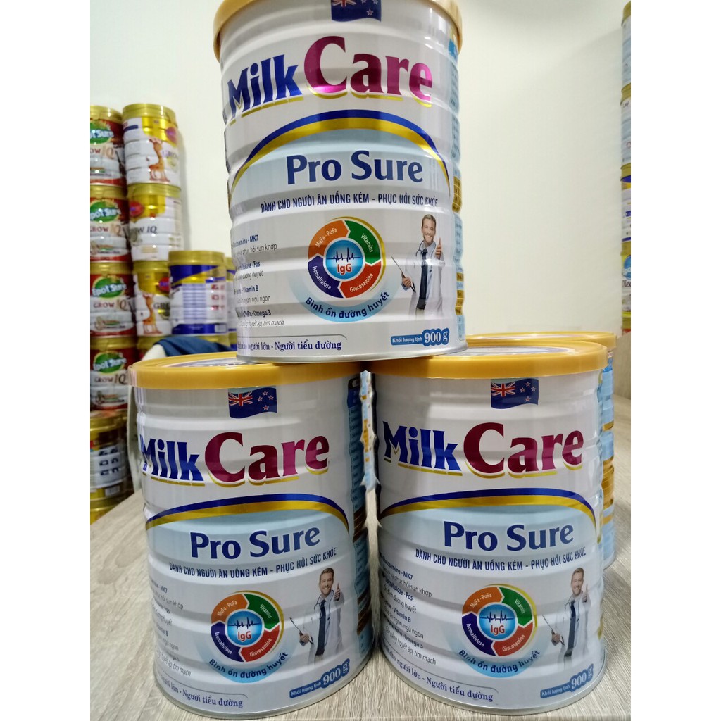 Sữa Milkcare Pro Sure giúp người cao tuổi phục hồi sức khoẻ 900gr