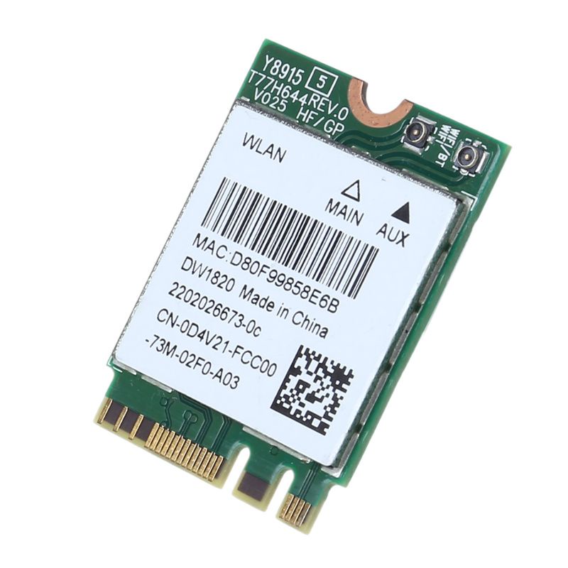 Thẻ Chuyển Đổi WiFi 802 11AC Chuyên Dụng Cho Dell 1820 DW1820 BT 4 1 M 2 Wlan Connection D4V21