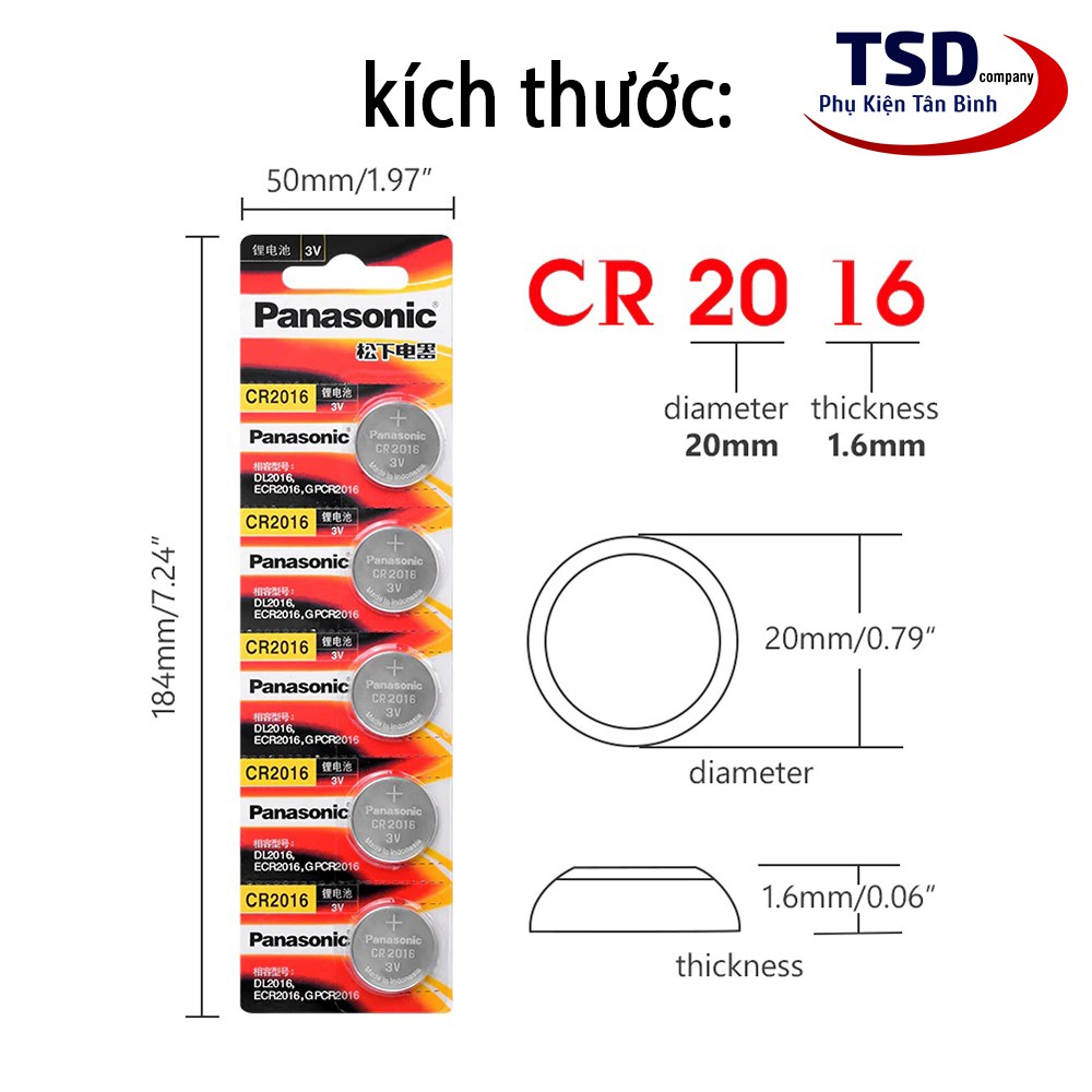 Pin Cmos Panasonic CR2032 / CR2025 / CR2016 Lithium 3V Chính Hãng