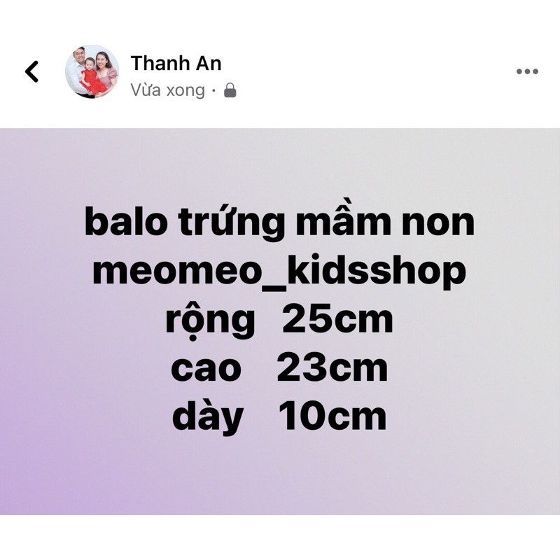 [XẢ KHO] BALO TRỨNG HÌNH THÚ - CẶP ĐI HỌC SIÊU DỄ THƯƠNG CHO BÉ CƯNG