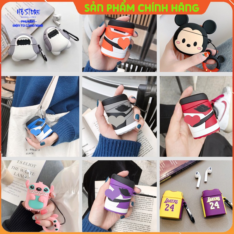 Ốp Airpods 2 Silicon Hình Dáng Nhân Vật Hoạt Hình Ngộ Nghĩnh - Airpods Case Vỏ Bảo Vệ Tai Nghe Chống Va Đập HB Store