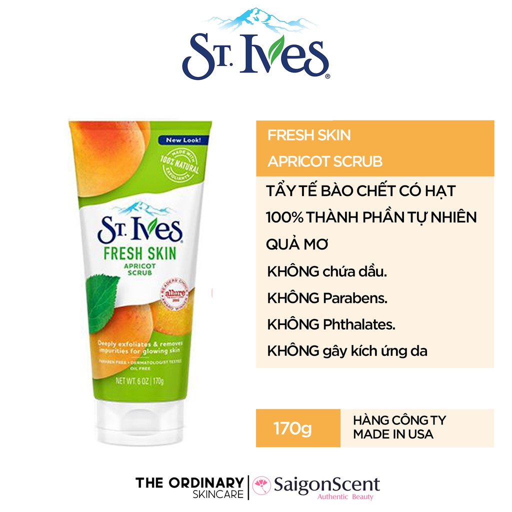 Tẩy tế bào chết St.Ives Fresh Skin Apricot Scrub ( 170g )