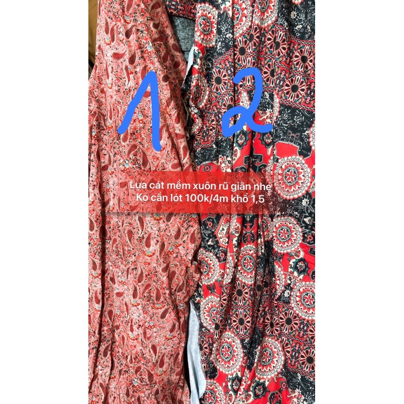vải lụa cát 100k/4m khổ 1,5