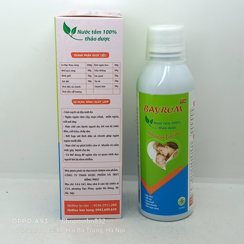 BAY ROM - Nước tắm 100% thảo dược, hiệu quả sau 1 lần tắm