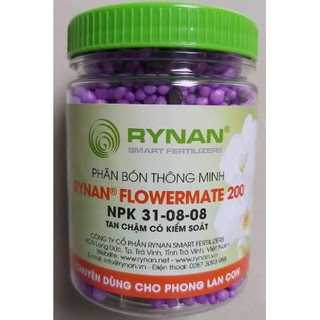 Phân tan chậm RYNAN (NPK 31-08-08+CHITOSAN) 200_Hũ 150g - Chuyên dùng phong lan thời kỳ cây con đến trưởng thành