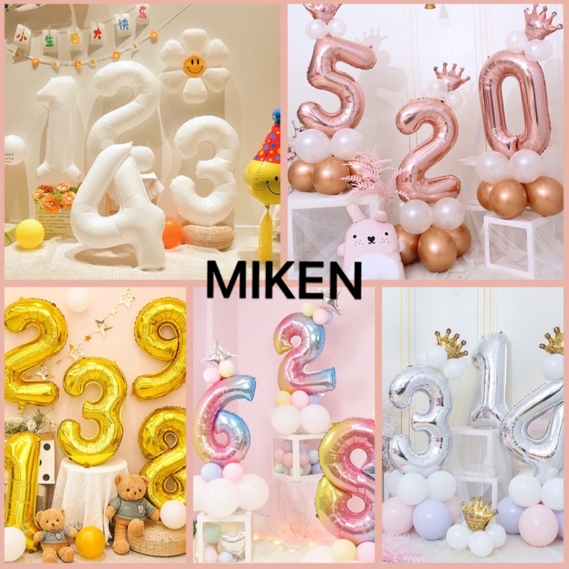 Bóng Số To Nhiều Màu( Size 70Cm ) Trang Trí Sinh Nhật , Party, Sự Kiện , Phụ Kiện Bóng Sinh Nhật