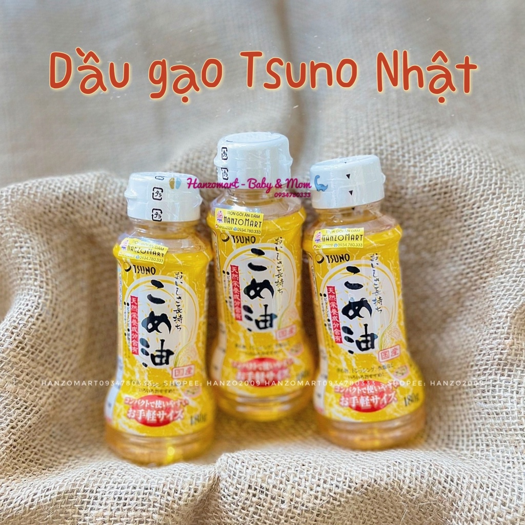 Dầu ăn dặm cho bé / dầu gạo Nhật Bản Tsuno 180ml