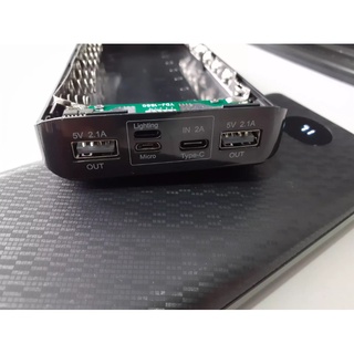 Box sạc dự phòng 8 cell LCD Full chân typec, lightning, microusb, Box sạc dự phòng 8 khe pin dùng pin 18650