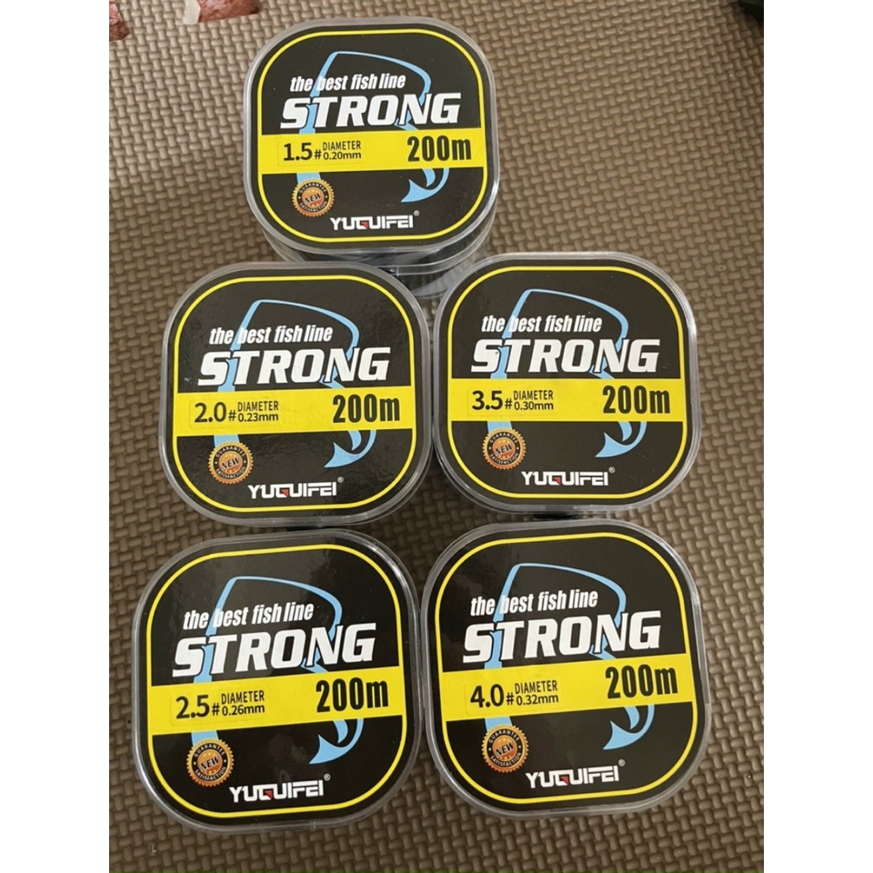 Cước câu cá nhật bản 200m tàng hình chuyên săn hàn, Dây câu cá, màu trắng