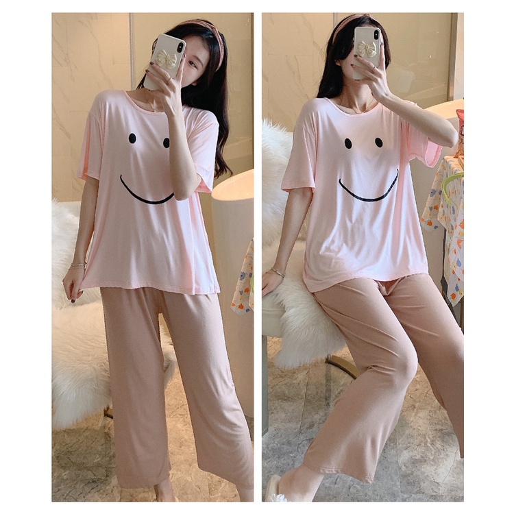 Đồ Bộ Nữ Tay ngắn quần dài , mặc nhà chất liệu cotton mát mịn ( tay ngắn quần dài )  BQD-02