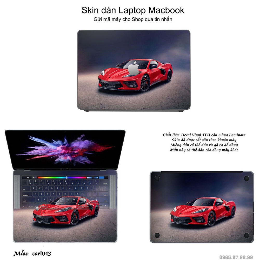 Skin dán Macbook mẫu xe hơi (đã cắt sẵn, inbox mã máy cho shop)