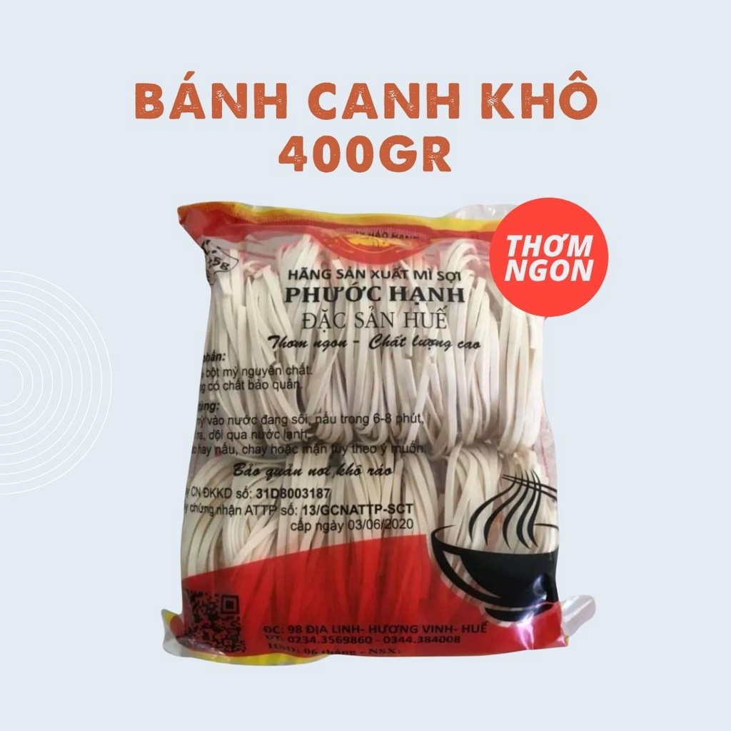 Sợi Bánh Canh Khô Huế Phước Hạnh Gói 400g – Chế Biến Nhanh Gọn Và Dễ Dàng