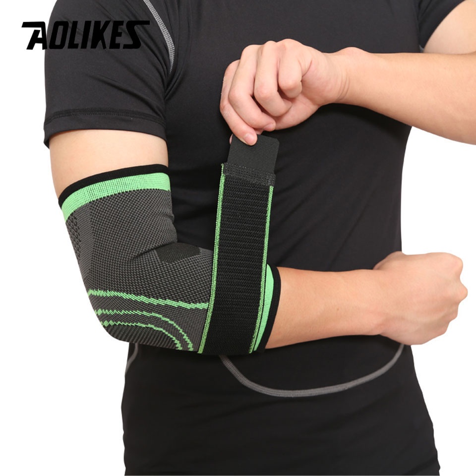 AOLIKES 1 Đai Quấn Khuỷu Tay Dệt 3D Co Giãn Hỗ Trợ Khuỷu Tay Khuỷu Tay Đánh Golf Giảm Đau
