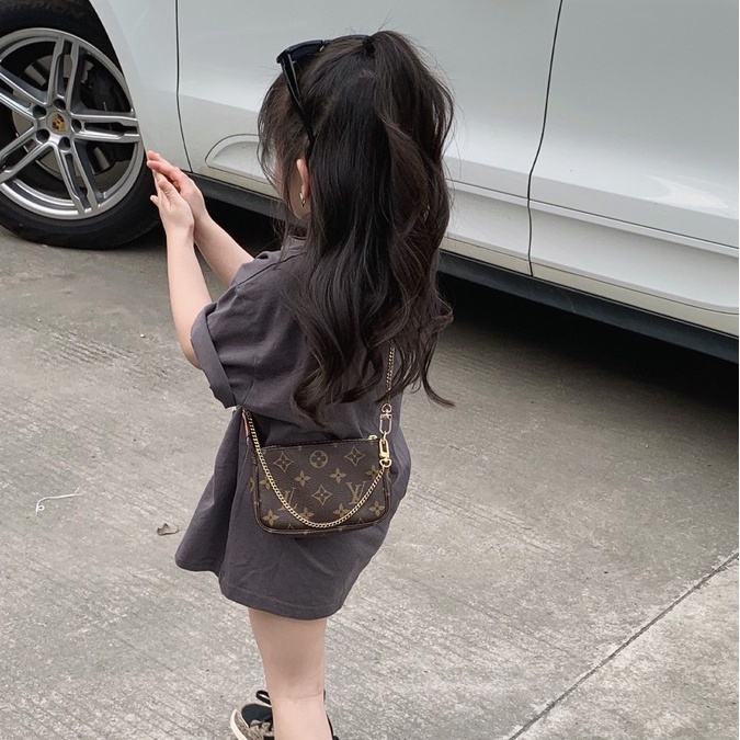 Áo Thun Ngắn Tay Phong Cách Mới Mùa Hè Dành Cho Bé Gái