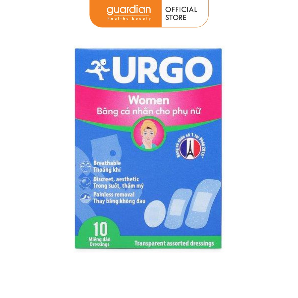 Băng cá nhân dạng gói Urgo Women dành cho phụ nữ (10 miếng)
