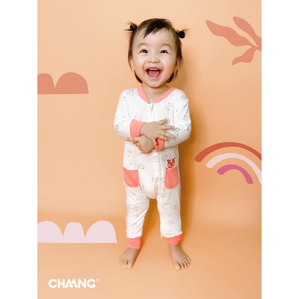 [Chính Hãng] Body dài tay khóa chéo chất liệu cotton cao cấp họa tiết Jungle Chaang