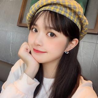 Korean version of simple and small round geometric candy color earrings