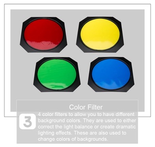 Bộ Barndoor, Honeycom, 4 Filter Màu