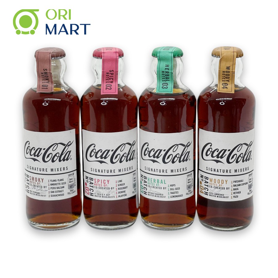 [Mã 159FMCGSALE giảm 8% đơn 500K] COMBO COCA-COLA SIG MIXERS 4 VỊ ( CHAI 200ml)