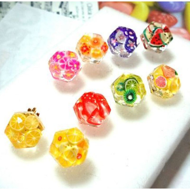 Charm mini Đất Sét nhiều mẫu: trái cây, trái tim, bông hoa, mickey dùng trong thủ công Resin, Nail...