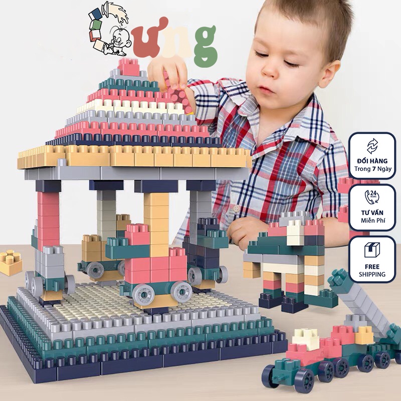 Bộ lego 520 chi tiết lắp ghép CƯNG đồ chơi lắp ráp cho bé thêm thông minh sáng tạo