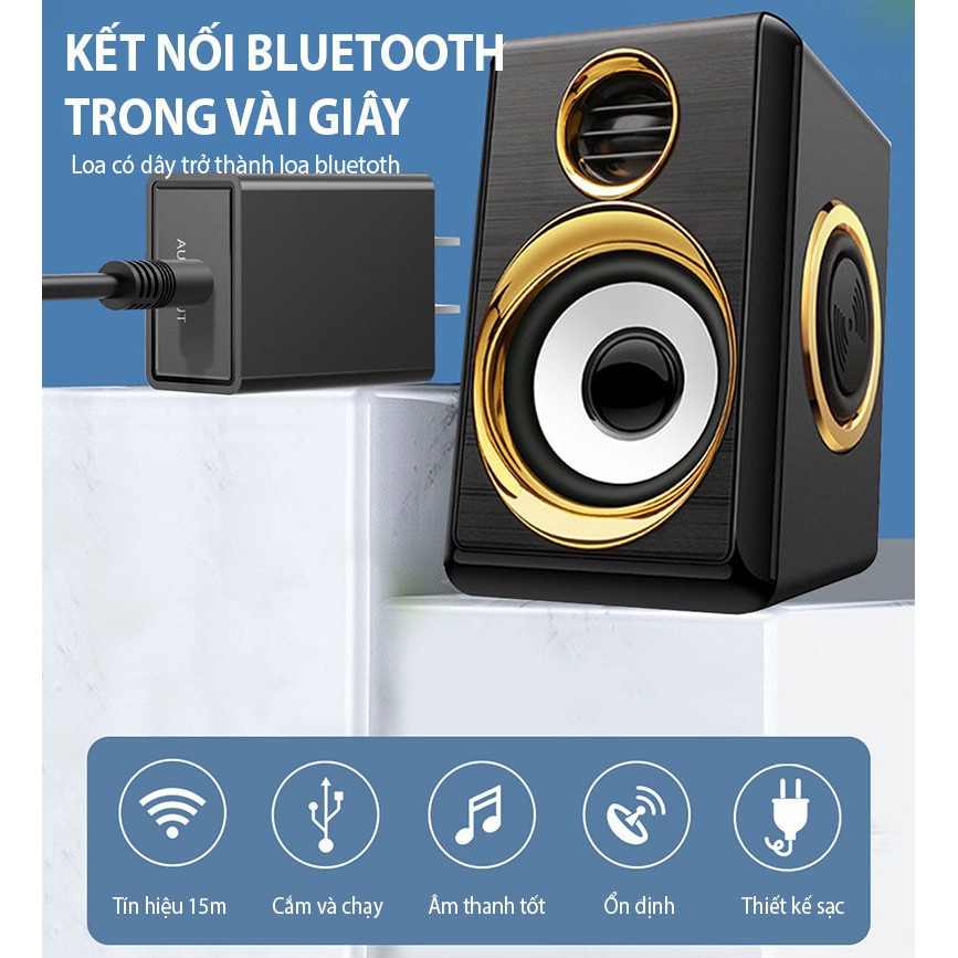 Thiết Bị Nhận Không Dây Bluetooth 5.0 Adapter D60 Dùng Cho Loa, Âm Ly, Tivi