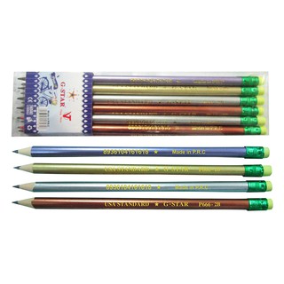 HỘP 12 CÂY VIẾT CHÌ GỖ 2B CAO CẤP GSTAR P555