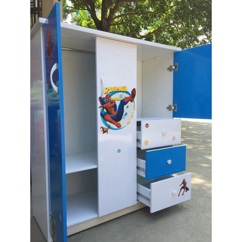 [Chỉ ship HN] Tủ quần áo trẻ em nhựa Đài Loan mẫu 2 cánh 5 ngăn kéo kt 125*106cm Freeship