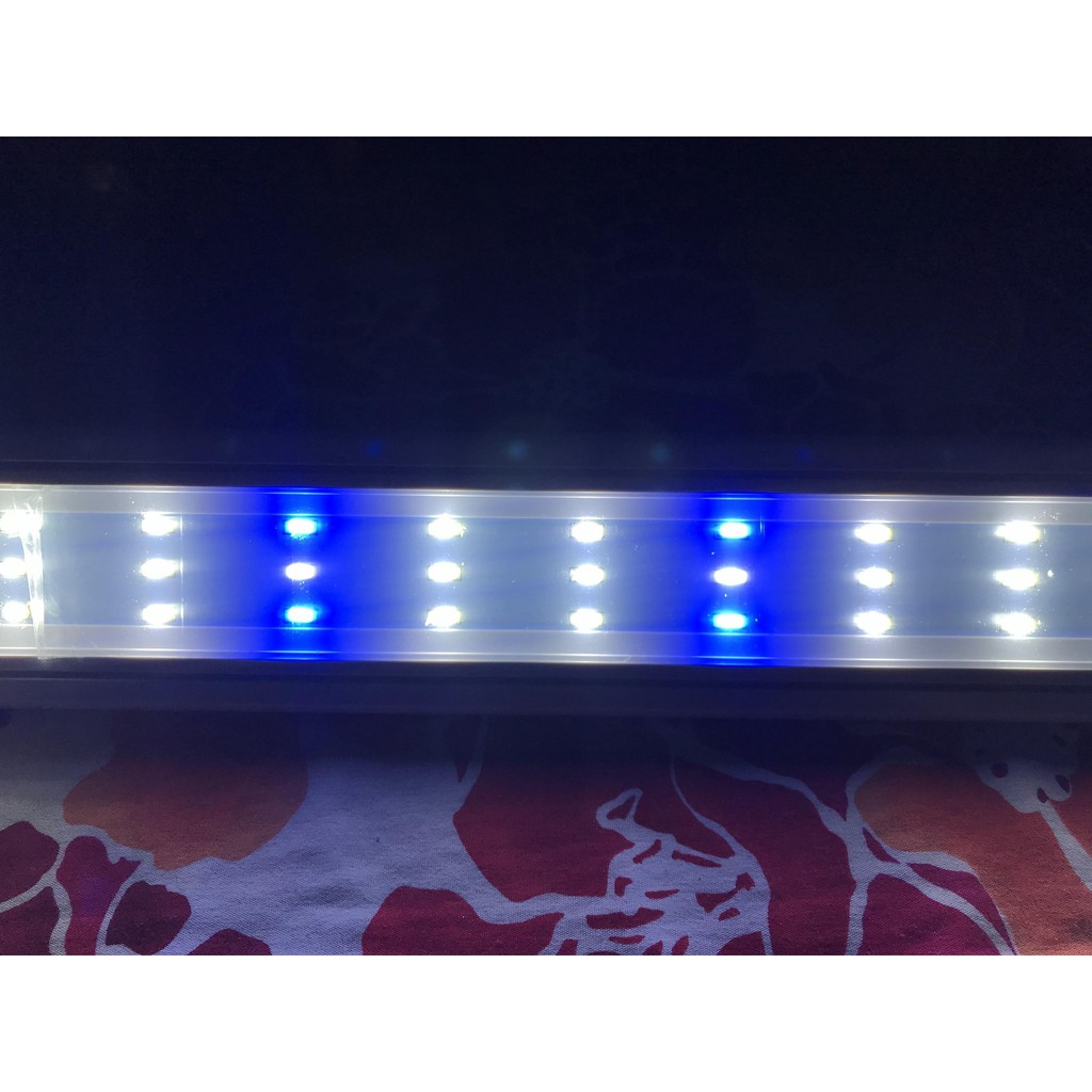 ĐÈN LED KẸP 2 BÊN HỒ CÁ ROXIN GX K600 13W TỪ 60 ĐẾN 70CM TRẮNG XANH