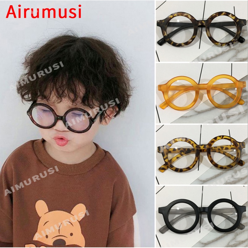 Mắt Kính Gọng Tròn Chống Ánh Sáng Xanh Thời Trang Hàn Quốc Cho Trẻ Em