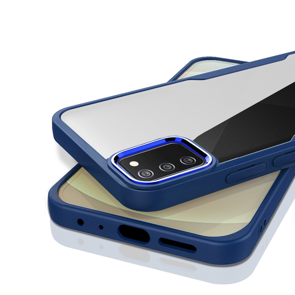 Ốp điện thoại acrylic Koosuk trong suốt 2 trong 1 cho Samsung Galaxy A03 S A02S M02S A03s