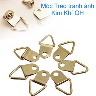 Sét 20 móc treo khung ảnh hình tam giác màu vàng đồng