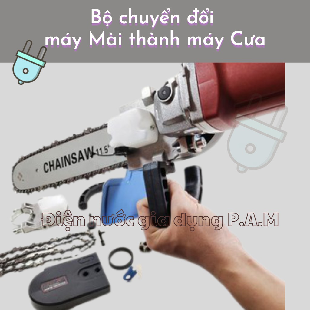 Bộ chuyển đổi máy mài thành máy cưa cây cắt gỗ 12 Inch - bản dày Điện Nước Chú Hội