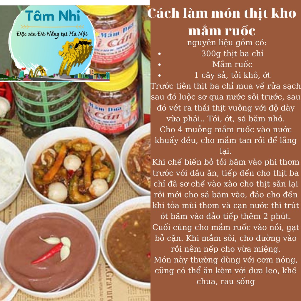 Mắm Ruốc Dì Cẩn [200gr][ảnh thật], Đặc Sản Đà Nẵng, Date mới, Hàng Chính Hãng Chuẩn Vị - Tâm Nhi Shop