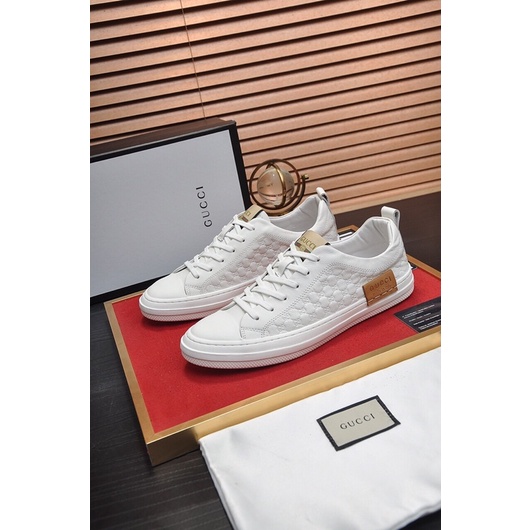 Giày thể thao nam thương hiệu thời trang cao cấp Gucci GG/GC da thật có mẫu mới
