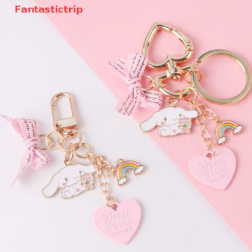 [Fantastictrip] Móc Khóa Xe Hơi / Túi Xách / Móc Khóa Hình Mưa Màu Hồng Dễ Thương Mới
