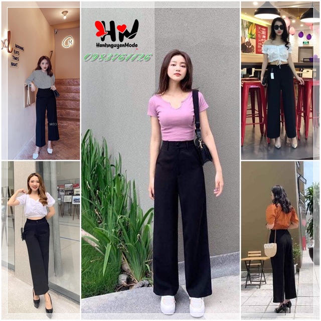Quần suông ống rộng nữ siêu đẹp - Mặc là đẹp [FREE SHIP - VIDEO - ẢNH THẬT] | BigBuy360 - bigbuy360.vn