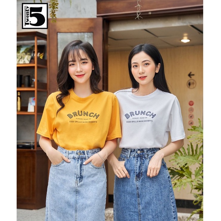 Áo thun dáng rộng in chữ Twentyfive 3734