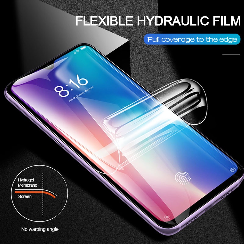 Ốp Điện Thoại Hydrogel Đính Kim Cương Bảo Vệ Toàn Diện Cho iPhone 14 13 12 11 Pro Max X XR XS 6 6S 7 8 Plus