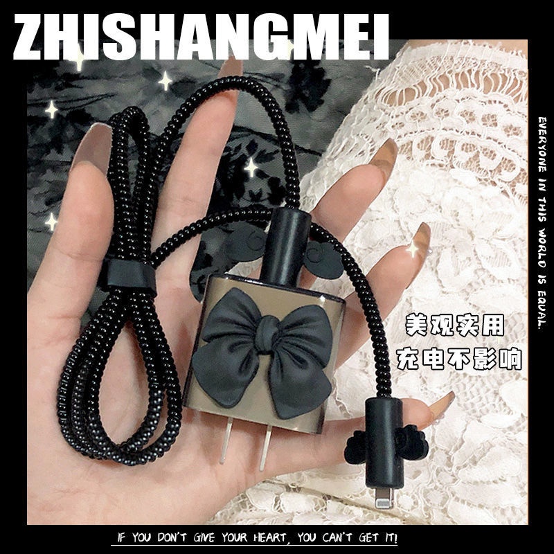 Ốp Điện Thoại Bảo Vệ Cho TPU Black Bow Style compatible for iPhone 11 12 13 Pro Max compatible for iPad Pro Air Mini 18w 20w