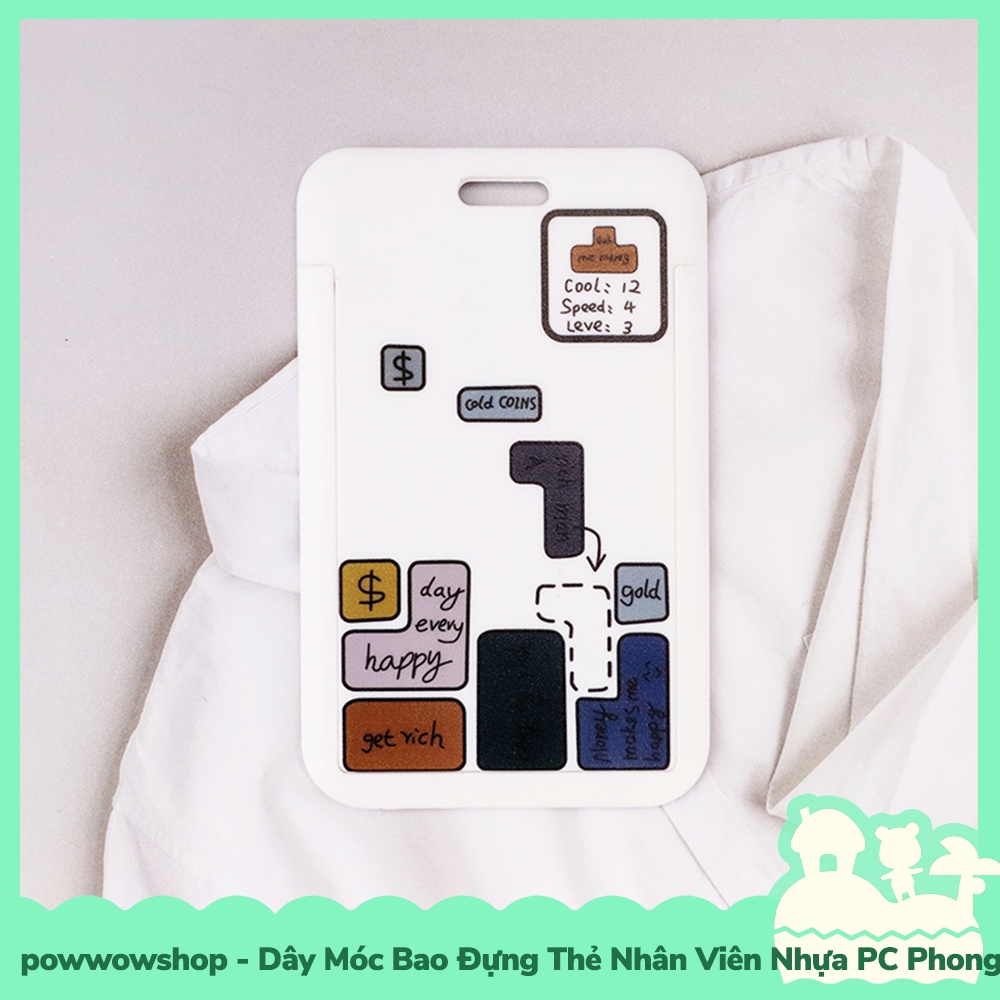 Dây Móc Bao Đựng Thẻ Nhân Viên Nhựa PC Mẫu Gaming NS Rubik & Puzzle