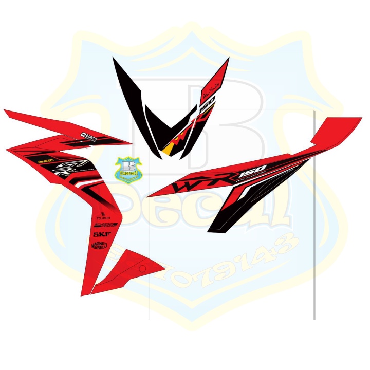 ( Quí khách vui lòng mang ra tiệm cho thợ dán ) Tem winner GTR chế đỏ