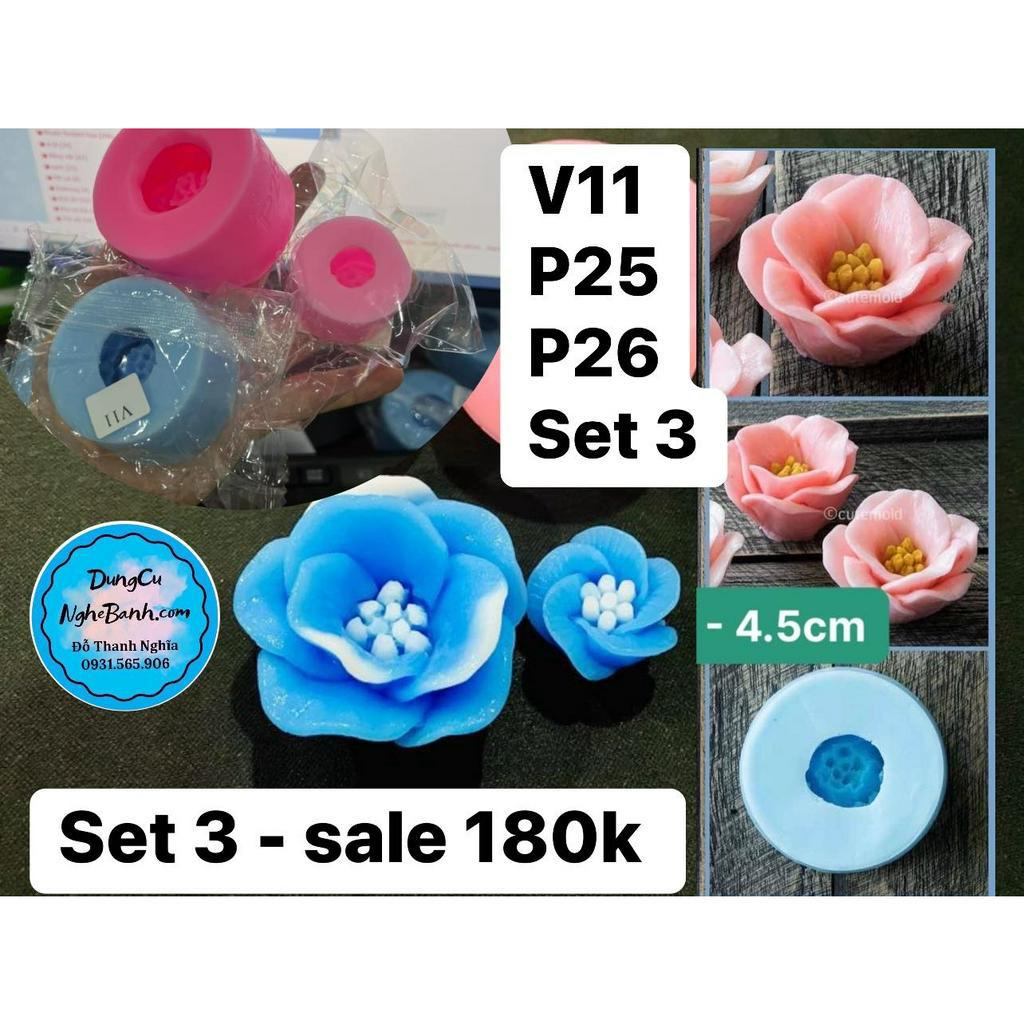 Khuôn silicon Hoa Cúc THÁI đổ tạo hình bánh rau câu 3D, 4D
