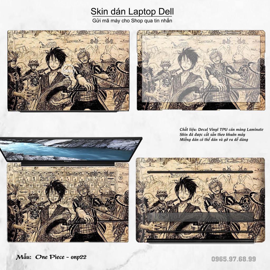 Skin dán Laptop Dell in hình One Piece _nhiều mẫu 21 (inbox mã máy cho Shop)