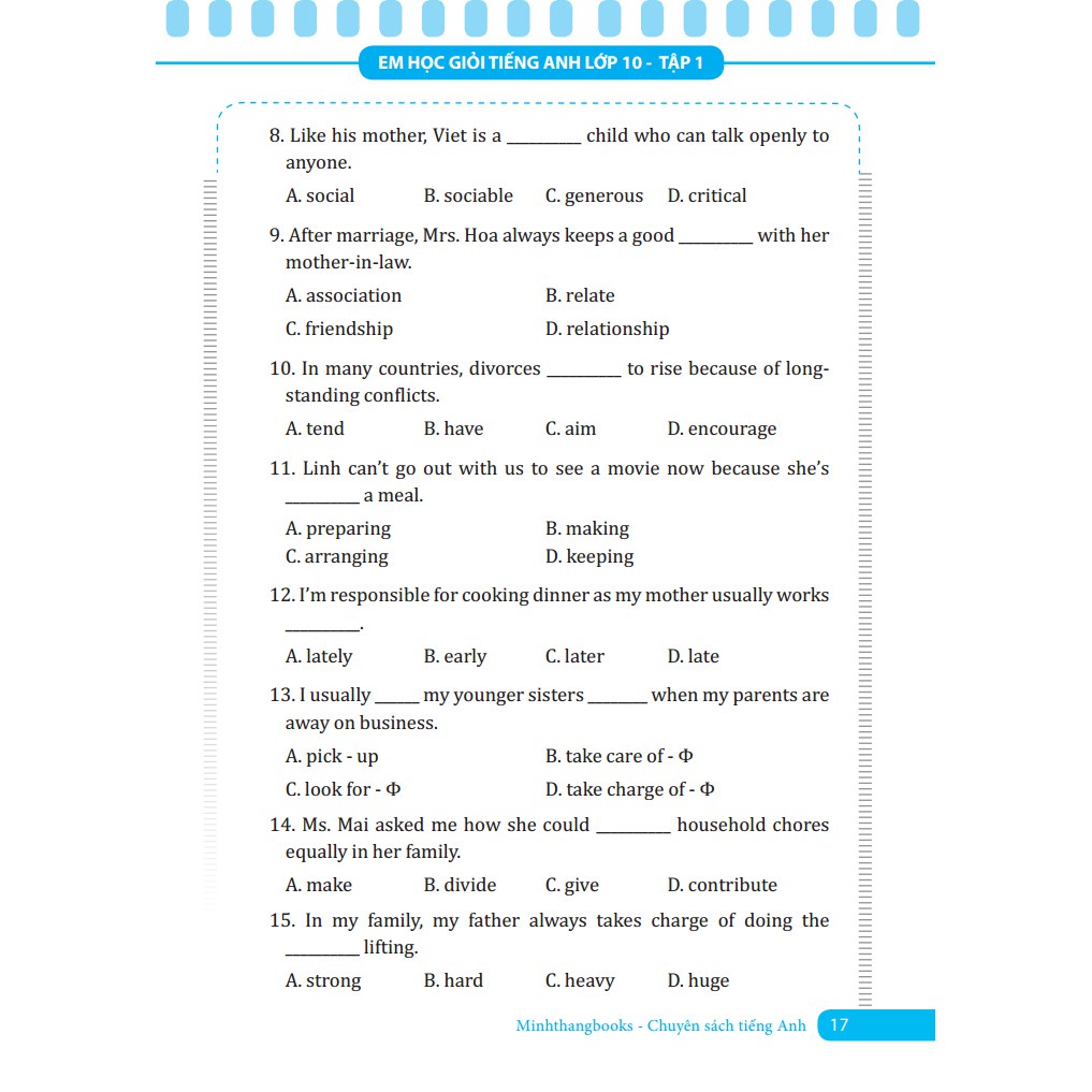 Sách - Em học giỏi tiếng Anh lớp 10 tập 1 (kèm tải file CD) Tặng Kèm Bookmark