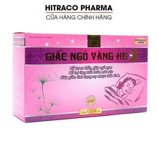 Viên uống ngủ ngon Giấc Ngủ Vàng dưỡng tâm an thần, giảm stress mất ngủ - Hộp 30 viên [Giấc Ngủ Vàng Hồng]