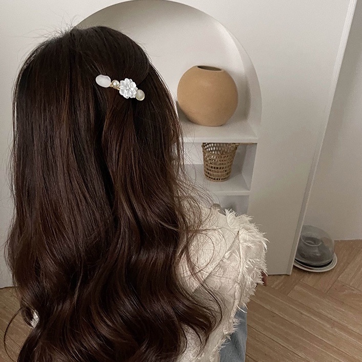 Kẹp tóc mái Peppermint 52158 đính ngọc trai nhân tạo thời trang