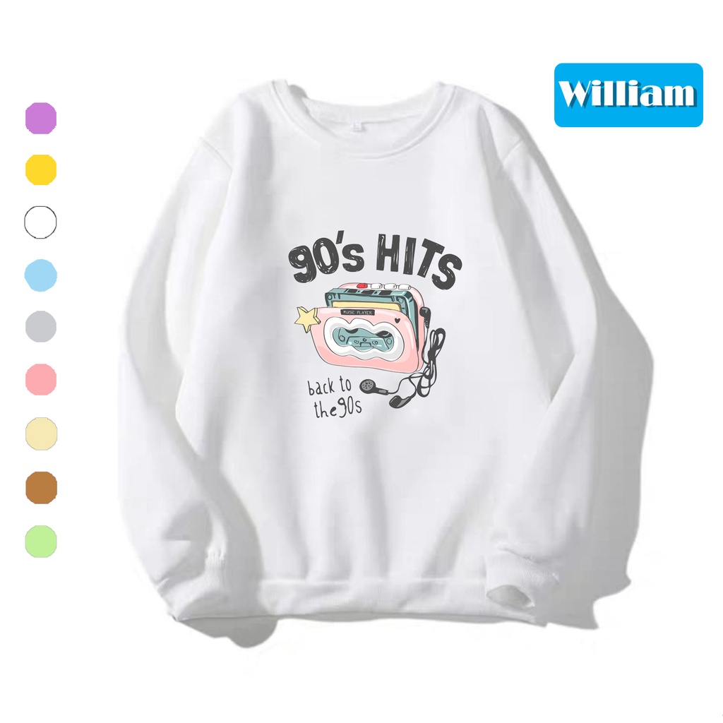 Áo sweater nam nữ in hình cực cute chất nỉ dày dặn, hợp làm áo cặp William - DS197