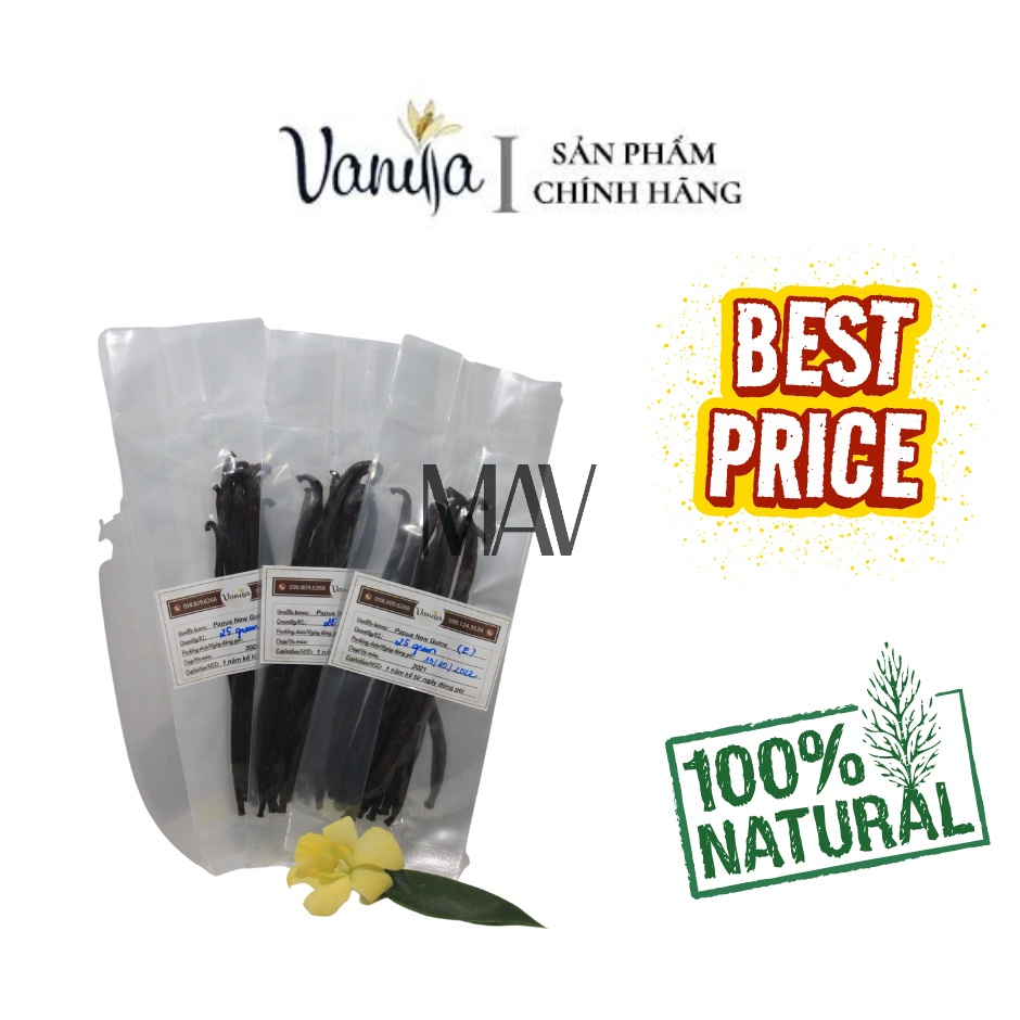Quả Vanilla Papua New Guinea Thường (SET 25 GRAMS)