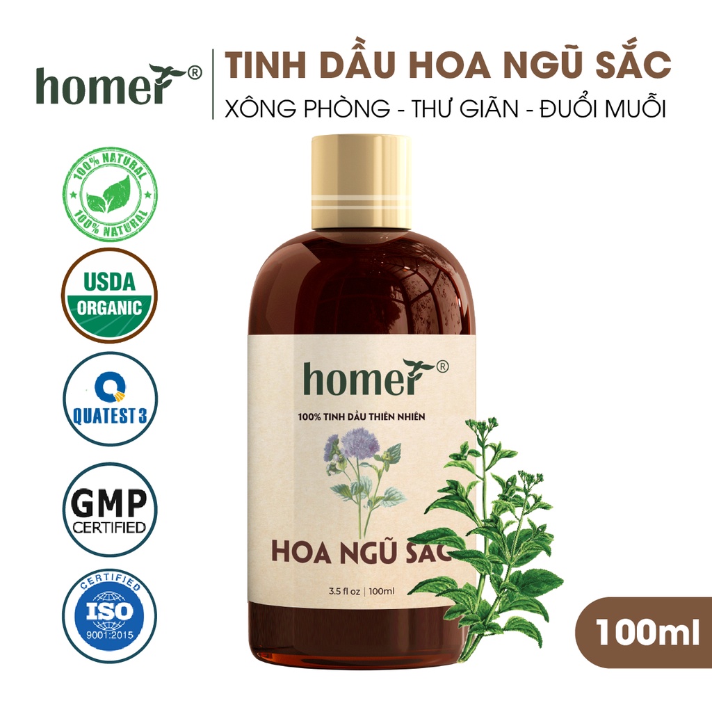 Tinh dầu Hoa Ngũ Sắc Homer - Iridescent flower Essential Oil  - đạt chuẩn chất lượng kiểm định